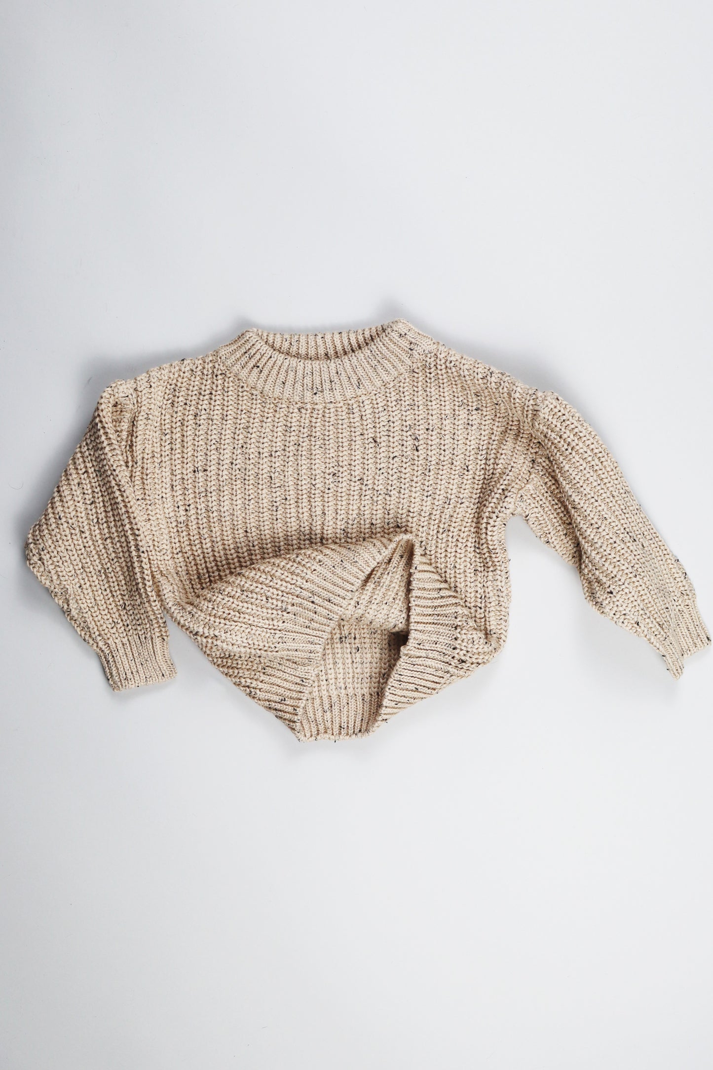 Pullover Speckled | Beige| Schwarz Gefleckt